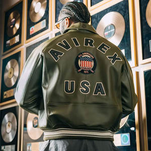 Chaqueta Avirex de cuero de calidad superior para hombre, diferentes colores disponibles, tallas personalizadas, la mejor venta, chaquetas de cuero bordadas para hombre - Product Image 6