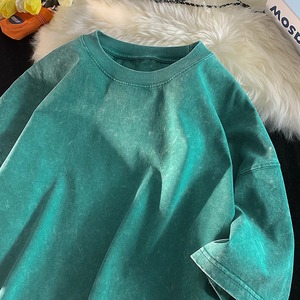 T-shirt vintage de marque de luxe pour homme, streetwear, jersey délavé minéral, coupe ample, imprimé sur le devant, style décontracté pour garçons - Product Image 4