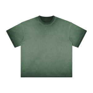 T-shirts d'été décontractés pour hommes de haute qualité 100% coton léger couleur unie tissu worested - Product Image 2