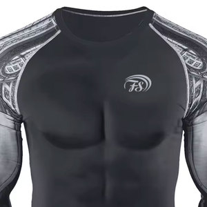 Meilleures ventes : Rashguard pour homme respirant, séchage rapide, confortable, en Spandex/Polyester, haute qualité 220g, service OEM, faible MOQ, vente en gros - Product Image 4
