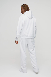 Ensemble deux pièces 2025 sweats et pantalons à capuche surdimensionnés surdimensionnés automne hiver vêtements décontractés ensemble sweat à capuche chaud pour hommes - Product Image 3