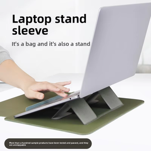 Pu Leather Handmade <b>Laptop</b> Sleeve Stand 13-15 Inch <b>Protective</b> <b>Case</b> for Notebook Modern Gift - Product Image 3