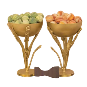 Handmade Best Quality Gold Metal Bowl Stylish Leaf Accent Eco-Friendly Decorative <b>Chocolate</b> Bowl for <b>Weddings</b> Reasonable Price - Product Image 3