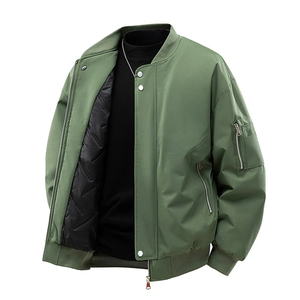 Blouson d'hiver pour homme en toile noire personnalisée de haute qualité, respirant, imperméable, coupe-vent, chaud, avec protection pour le visage, pour adultes - Product Image 1