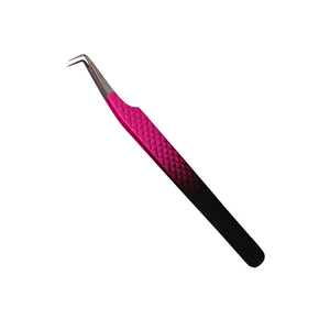 Pince à cils en acier inoxydable de haute qualité professionnelle de qualité supérieure pointe lisse anti-magnétique 10mm artistes d'extension de cils - Product Image 1