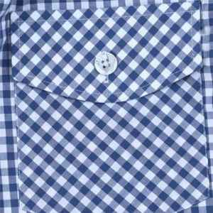 Blue Check Cross Pocket Woven <b>Pajama</b> 100% Cotton Soft Lounge <b>Pants</b> Regular Fit Sleepwear with Drawstring Waist Side Pockets - Product Image 6