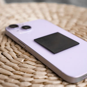 Pegatina cuadrada pulida de shungita para teléfono, 1.6*1.6 pulgadas (40*40 mm) - Product Image 2