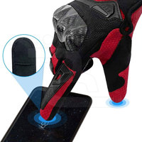 Guantes Profesionales de Motociclismo de Cuero con Cinco Dedos, Diseño de Pantalla Táctil, Impermeables y Transpirables para Ciclismo y Deportes