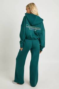 Conjunto Deportivo de 2 Piezas para Mujer, Invierno, Casual, Ecológico, con Capucha, Pantalones Deportivos Transpirables - Product Image 2