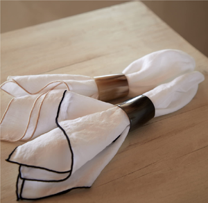 Anneaux de serviette en corne de buffle, écologiques, en stock, pour hôtels, restaurants, mariages, événements, fêtes, personnalisables - Product Image 4