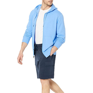 Custom bulk oversized 320gsm cotton hoodie unisex full face zip hoodies heavyweight blank zipper hoodies for winter - Product Image 3