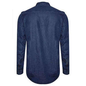 เสื้อเชิ้ตเดนิมทรงเข้ารูปสำหรับผู้ชาย แขนยาว สไตล์สตรีทแวร์ลำลอง ระบายอากาศ แห้งเร็ว ทนทาน เย็บอย่างดี รับผลิตแบรนด์ส่วนตัว - Product Image 3