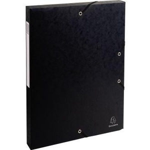 Caja Archivadora Exacompta de Cartón Negro, 25 x 32 cm, DIN A4, Cierre Elástico de 25 mm - Product Image 1