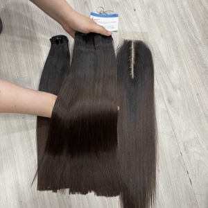 VENTA FLASH Combo Trama y Cierre 2x4 Máquina Trama Hueso Recto Colores Extensiones de cabello Precio al por mayor - Product Image 1