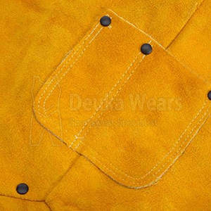 ผ้ากันเปื้อนสำหรับงานเชื่อมหนังแบบแยกส่วนผ้ากันเปื้อนหนังจากเตาป้องกันไฟสำหรับงานหนัก - Product Image 6