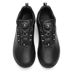 Olunpo Chaussures en cuir pour hommes, respirantes en été, sans lacets, boutons rotatifs, cuir véritable, grande taille, chaussures décontractées d'affaires - Product Image 6