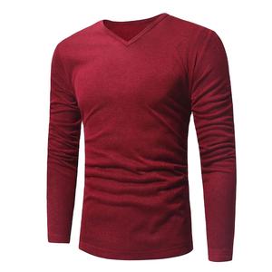 Camisetas de Hombre con Cuello en V, Personalizadas Directamente de Fábrica, Suaves, Lisas, de Tela Tri-Blend (20% Poliéster, 80% Algodón), para Uso Casual - Product Image 1
