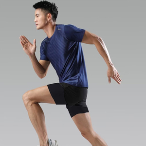 กางเกงขาสั้นกีฬาดูดซับเหงื่อผู้ชายขนาดบวกยิมแห้งเร็ว 2 ใน 1 กางเกงขาสั้นผู้ชายกางเกงขาสั้นฤดูร้อน 2024 - Product Image 5