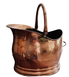 Ensemble de seaux à charbon et à cendres Seau en métal en laiton Conteneur de stockage de granulés de bois Ensemble d'outils de cheminée Seau à charbon de cheminée extérieure - Product Image 6