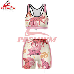 Venta al por mayor Soft Workouts Sets para Mujeres Trajes Atléticos Niñas Fitness y Yoga Wear Bra Shorts Fitness Sets - Product Image 4