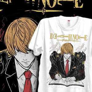 เสื้อยืดลายอนิเมะเดธโน้ต คิระ ผ้าฝ้าย 100% ดีไซน์ลายเรียบ ผ้าเจอร์ซีย์ มีให้เลือกน้ำหนัก 280 กรัม 240 กรัม 200 กรัม - Product Image 2