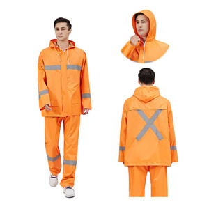 Venta al por mayor caliente impermeable transpirable ropa de lluvia abrigo impermeable de los hombres para la motocicleta traje de lluvia Rainsuits - Product Image 1