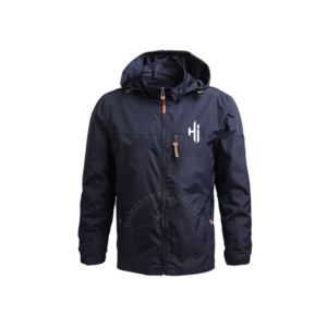 Cuello con capucha al aire libre ligero logotipo personalizado venta al por mayor moda de invierno cortavientos con capucha de alta calidad ropa de entrenamiento impermeable - Product Image 1