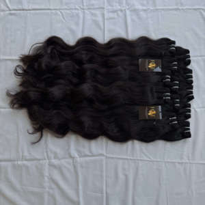 Pelo de visón de grado 11A de alta calidad, cutícula virgen alineada, paquete de pelo de templo indio, onda Natural, precio al por mayor, crudo sin procesar - Product Image 4