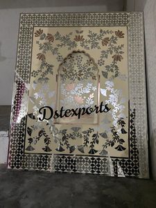 Dernier design de miroir de scène pour les mariages en plein air Trending Grand Mirror Work Wedding Stage Designer Mirror Work Wedding Stage - Product Image 6