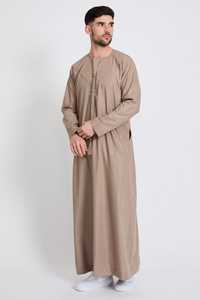 Túnica Thobe negra con capucha marroquí informal para hombre, bolsillos con cremallera, ropa islámica bordada, stock al por mayor, estilo musulmán modesto - Product Image 3