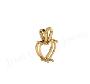 Nouveauté 2025, pendentif semi-monté en argent sterling 925, cœur, serti à griffes, encoche de 6 mm, 20 mm, pour pierres de cœur facettées - Product Image 1