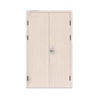 Porte coupe-feu en bois UL, résistance au feu 20/45/60/90 minutes, double porte en MDF, design moderne avec panneau de vision pour projets hospitaliers aux États-Unis et au Canada