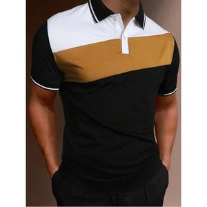 Polo d'été à manches courtes de couleur de sort pour hommes Polo de golf de sport de coupe ajustée pour hommes - Product Image 2