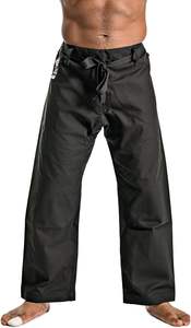 Pantalones de Karate de peso pesado Negro, blanco o camuflaje 100% algodón 12oz Cintura con cordón tradicional - Product Image 4