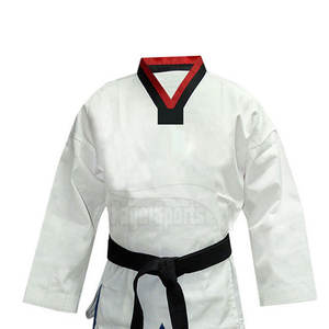 Professional Manufacturer Martial <b>Arts</b> Taekwondo Uniform <b>Sets</b> Competition Wear 100% Cotton Breathable Quick Dry Customized Front - Product Image 2