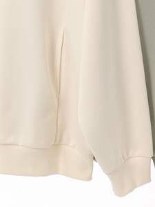 Streetwear nouveau style vente en gros de mélanges de coton personnalisés sans ficelle sweats à capuche bord brut sweats à capuche unisexes unis - Product Image 4