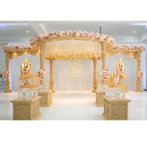 Mandap de Madera para Bodas Indias, Moderno, Desmontable, Duradero, Personalizable, Precios al por Mayor, Pilares de Madera para Grandes Eventos, Estilo Italiano - Product Image 1