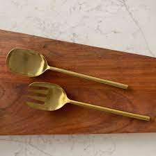 New Arrival Decorative Brass Salad Server Handmade Custom Salad Spoon Cutlery Unique <b>Home</b> Kitchen and Restaurant Use <b>for</b> <b>Sale</b> - Product Image 5