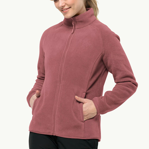 Veste polaire légère à fermeture éclair pour femmes, laine résistante au vent, broderie extérieure, polaire imprimée, vêtements pour filles de la rue - Product Image 1