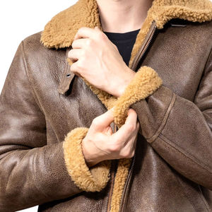 Nouvelle veste en cuir de mouton pour homme, tendance et sobre, service OEM, 100% cuir véritable de haute qualité, veste en cuir véritable pour homme 2026 - Product Image 6
