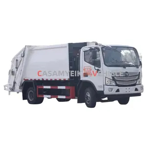 Satılık yüksek kaliteli FOTON Euro 5 4x2 8cbm sıkıştırma çöp kamyonu