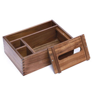 Caja de pañuelos de madera para el hogar, caja de papel de escritorio para hotel, restaurante, publicidad, almacenamiento al por mayor - Product Image 5