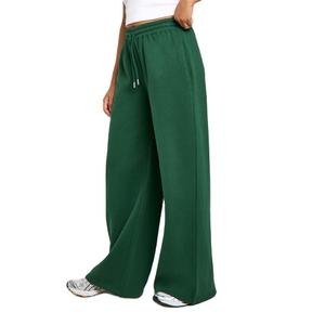 Custom made Solid Color Cotton Fleece Sweatpants Sportswear Fall Winter Flare Sweatpants 2026 - Product Image 2