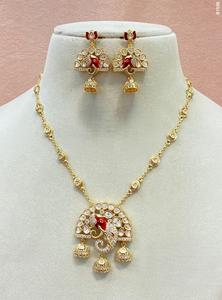 ชุดจี้คุนันชุบทองแบบโบราณพร้อมต่างหูสำหรับผู้หญิงและเด็กผู้หญิงชุดงานแต่งงาน - Product Image 2