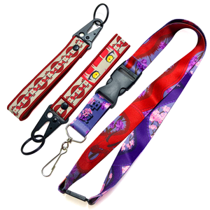 Promoción más vendida, llavero de correa personalizado barato, llavero bordado de Anime, llavero de forma personalizada, logotipo personalizado de poliéster seguro en blanco - Product Image 3