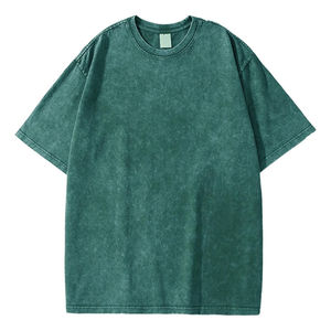 100% algodón, camiseta para hombre, ajuste holgado, camiseta lavada con ácido Vintage de peso pesado personalizada impresa, camiseta para hombre, hombro caído de gran tamaño - Product Image 1