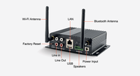 Amplificador de Subwoofer Estéreo SA50+ con Bluetooth 4.2 y WiFi, Construcción de Metal/Plástico, Sistema de Audio Multiroom para el Hogar, Fácil Instalación