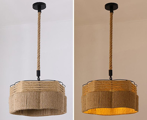 Abat-jour suspendu en corde, design personnalisé, lampe de bureau, lampe décorative en corde et éclairage avec un design tissé créatif, offre spéciale - Product Image 4