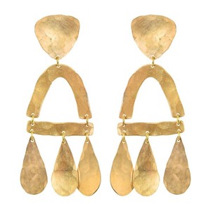 Pendientes de mujer de moda hechos a mano de diseñador de inspiración africana de latón - Product Image 2