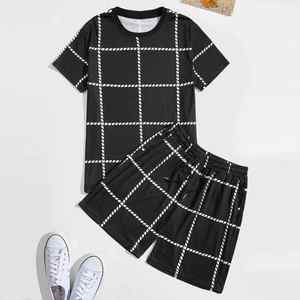 T-shirt avec short assorti, ensembles de short de gym pour hommes, ensemble t-shirt et short pour hommes, femmes et ensemble d'été unisexe - Product Image 4